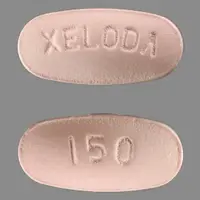 Xeloda (Capecitabine [ kap-e-sye-ta-been ])-XELODA 150-150 mg-Pink-Oval