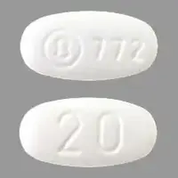 Xofluza (Baloxavir marboxil [ ba-lox-a-vir-mar-box-il ])-Logo 772 20-20 mg-White-Capsule-shape