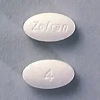 Zofran (Ondansetron (oral) [ on-dan-se-tron ])-Zofran 4-4 mg-White-Oval