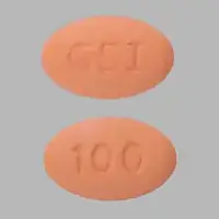 Zydelig (Idelalisib [ eye-del-a-lis-ib ])-GSI 100-100 mg-Orange-Oval