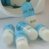 Zykadia (Ceritinib [ se-ri-ti-nib ])-LDK 150MG NVR-150 mg-Blue & White-Capsule-shape