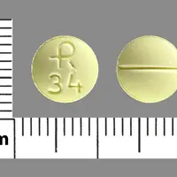 Clonazepam (Clonazepam [ kloe-naz-e-pam ])-R 34-1 mg-Yellow-Round