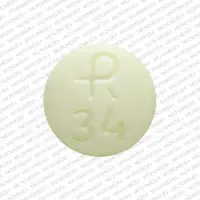 Clonazepam (Clonazepam [ kloe-naz-e-pam ])-R 34-1 mg-Yellow-Round