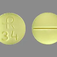 Clonazepam (Clonazepam [ kloe-naz-e-pam ])-R 34-1 mg-Yellow-Round