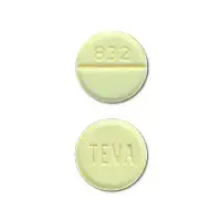 Clonazepam (Clonazepam [ kloe-naz-e-pam ])-TEVA 832-0.5 mg-Yellow-Round