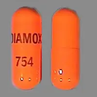 Diamox sequels (Acetazolamide [ a-seet-a-zole-a-mide ])-DIAMOX 754-500 mg-Orange-Capsule-shape