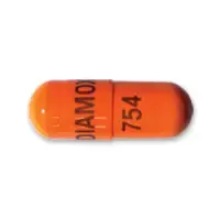 Diamox sequels (Acetazolamide [ a-seet-a-zole-a-mide ])-DIAMOX 754-500 mg-Orange-Capsule-shape