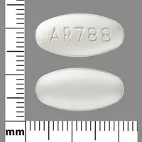 Fibricor (Fenofibric acid [ fen-oh-fye-brik-as-id ])-AR788-105 mg-White-Oval