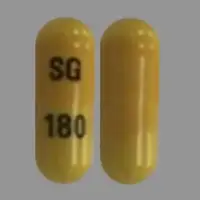 Gabapentin (Gabapentin [ ga-ba-pen-tin ])-SG 180-300 mg-Yellow-Capsule-shape