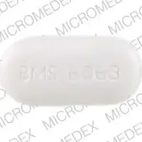 Glucophage xr (Metformin [ met-for-min ])-BMS 6063 500-500 mg-White-Oval