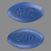 Glumetza (Metformin [ met-for-min ])-500 GMZ-500 mg-Blue-Oval