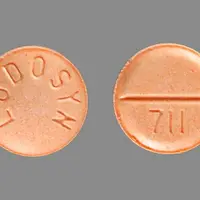 Lodosyn (Carbidopa [ kar-bi-doe-pa ])-LODOSYN 711-25 mg-Orange-Round