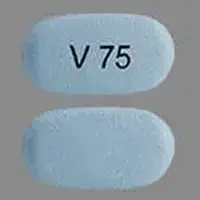 Symdeko (Ivacaftor and tezacaftor [ eye-va-kaf-tor-and-tez-a-kaf-tor ])-V 75-ivacaftor 75 mg-Blue-Capsule-shape