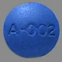 Urelle (Hyoscyamine, methenamine, methylene blue, phenyl salicylate, sodium biphosphate [ hye-oh-sye-a-meen, meth-en-a-meen, meth-il-een-blue, feen-il-sa-lis-il-ate, soe-dee-um-bye-fos-fate ])-A-002-hyoscyamine sulfate 0.12 mg / methenamine 81 mg / methylene blue 10.8 mg / phenyl salicylate 32.4 mg / sodium phosphate monobasic 40.8 mg-Blue-Round