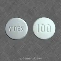 Videx (Didanosine [ dye-dan-oh-seen ])-VIDEX 100-100 mg-White-Round