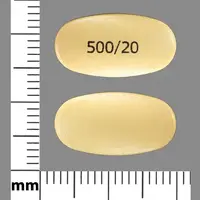 Vimovo (Esomeprazole and naproxen [ ee-soe-mep-ra-zole-and-na-prox-en ])-500/20-esomeprazole 20 mg / naproxen 500 mg-Yellow-Oval