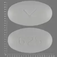 Viracept (Nelfinavir [ nel-fin-a-veer ])-V 625-625 mg-White-Oval