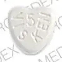 Visken (Pindolol [ pin-doe-lol ])-5 VISKEN V-5 MG-White-Heart-shape