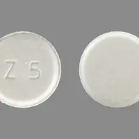 Zomig-zmt (Zolmitriptan (oral) [ zole-mi-trip-tan ])-Z 5-5 mg-White-Round