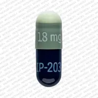 Zorvolex (Diclofenac [ dye-kloe-fen-ak ])-IP 203 18mg-18 mg-Blue / Green-Capsule-shape