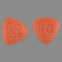 Accupril (Quinapril [ kwin-a-pril ])-PD 530 10-10 mg-Brown-Three-sided