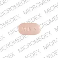 Aceon (Perindopril [ per-in-doe-pril ])-ACN 4 SLV SLV-4 mg-Pink-Oval