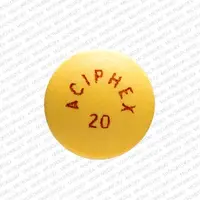 Aciphex (Rabeprazole [ ra-bep-ra-zole ])-ACIPHEX 20-20 MG-Yellow-Round