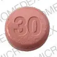 Adalat cc (Nifedipine [ nye-fed-i-peen ])-ADALAT CC 30-30 mg-Pink-Round