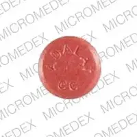 Adalat cc (Nifedipine [ nye-fed-i-peen ])-ADALAT CC 60-60 mg-Pink-Round