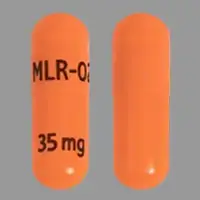 Adhansia xr (Methylphenidate (oral) [ meth-il-fen-i-date ])-MLR-02 35 mg-35 mg-Orange-Capsule-shape