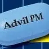 Advil pm (Diphenhydramine and ibuprofen [ dye-fen-hye-dra-meen-and-eye-bue-proe-fen ])-Advil PM-diphenhydramine citrate 38 mg / ibuprofen 200 mg-Blue-Capsule-shape