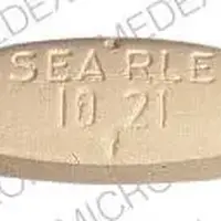 Aldactazide (Hydrochlorothiazide and spironolactone [ hye-dro-klor-oh-thy-a-zide-and-spir-on-oh-lak-tone ])-ALDACTAZIDE 50 SEARLE 1021-50 mg / 50 mg-Tan-Oval