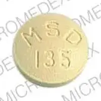 Aldomet (Methyldopa [ meth-il-doe-pa ])-MSD 135-125 MG-Yellow-Round