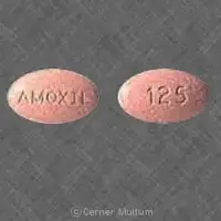 Amoxil (Amoxicillin [ am-ox-i-sil-in ])-AMOXIL 125-125 mg-Pink-Oval