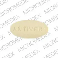 Antivert (Meclizine [ mek-li-zeen ])-211 ANTIVERT-25 mg-White & Yellow-Oval