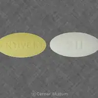 Antivert (Meclizine [ mek-li-zeen ])-211 ANTIVERT-25 mg-White & Yellow-Oval