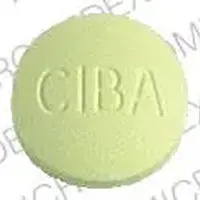 Apresoline (Hydralazine [ hye-dral-a-zeen ])-37 CIBA-10 MG-Yellow-Round