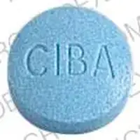 Apresoline (Hydralazine [ hye-dral-a-zeen ])-39 CIBA-25 MG-Blue-Round