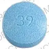 Apresoline (Hydralazine [ hye-dral-a-zeen ])-39 CIBA-25 MG-Blue-Round