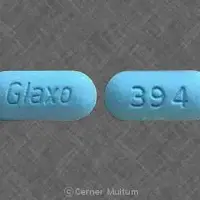 Ceftin (Cefuroxime (oral/injection) [ sef-ue-rox-eem ])-GLAXO 394-500 mg-Blue-Oval