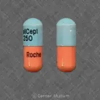 Cellcept (Mycophenolate mofetil (oral/injection) [ mye-koe-fen-oh-late-moe-fe-til ])-CellCept 250 Roche-250 mg-Orange & Turquoise-Capsule-shape