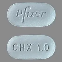 Chantix (Varenicline [ ver-en-e-kleen ])-Pfizer CHX 1.0-1 mg-Blue-Oval