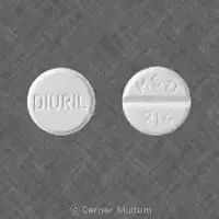 Diuril (oral/injection) (Chlorothiazide (oral/injection) [ klor-oh-thye-a-zide ])-DIURIL MSD 214-250 mg-White-Round