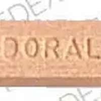 Doral (Quazepam [ kway-ze-pam ])-15 DORAL-15 mg-Orange-Capsule-shape