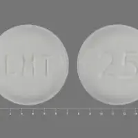 Lamictal odt (Lamotrigine [ la-moe-tri-jeen ])-LMT 25-25 mg-White-Round