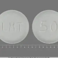 Lamictal odt (Lamotrigine [ la-moe-tri-jeen ])-LMT 50-50 mg-White-Round