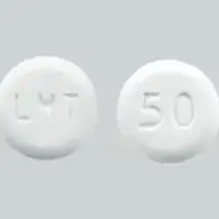 Lamictal odt (Lamotrigine [ la-moe-tri-jeen ])-LMT 50-50 mg-White-Round