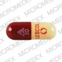 Lescol (Fluvastatin [ floo-va-sta-tin ])-S 20 LESCOL-20 mg-Red & Yellow-Capsule-shape