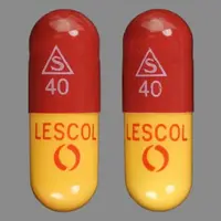 Lescol (Fluvastatin [ floo-va-sta-tin ])-S 40 LESCOL-40 mg-Red & Yellow-Capsule-shape