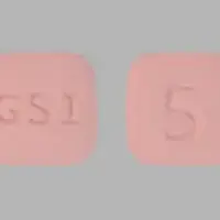 Letairis (Ambrisentan [ am-bri-sen-tan ])-5 GSI-5 mg-Pink-Four-sided